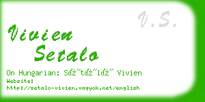vivien setalo business card